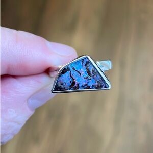 Unique Boulder Opal Ring